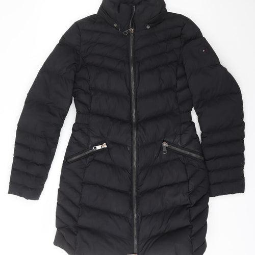 Tommy Hilfiger Womens Black   Puffer Jacket Coat Size S  Zip