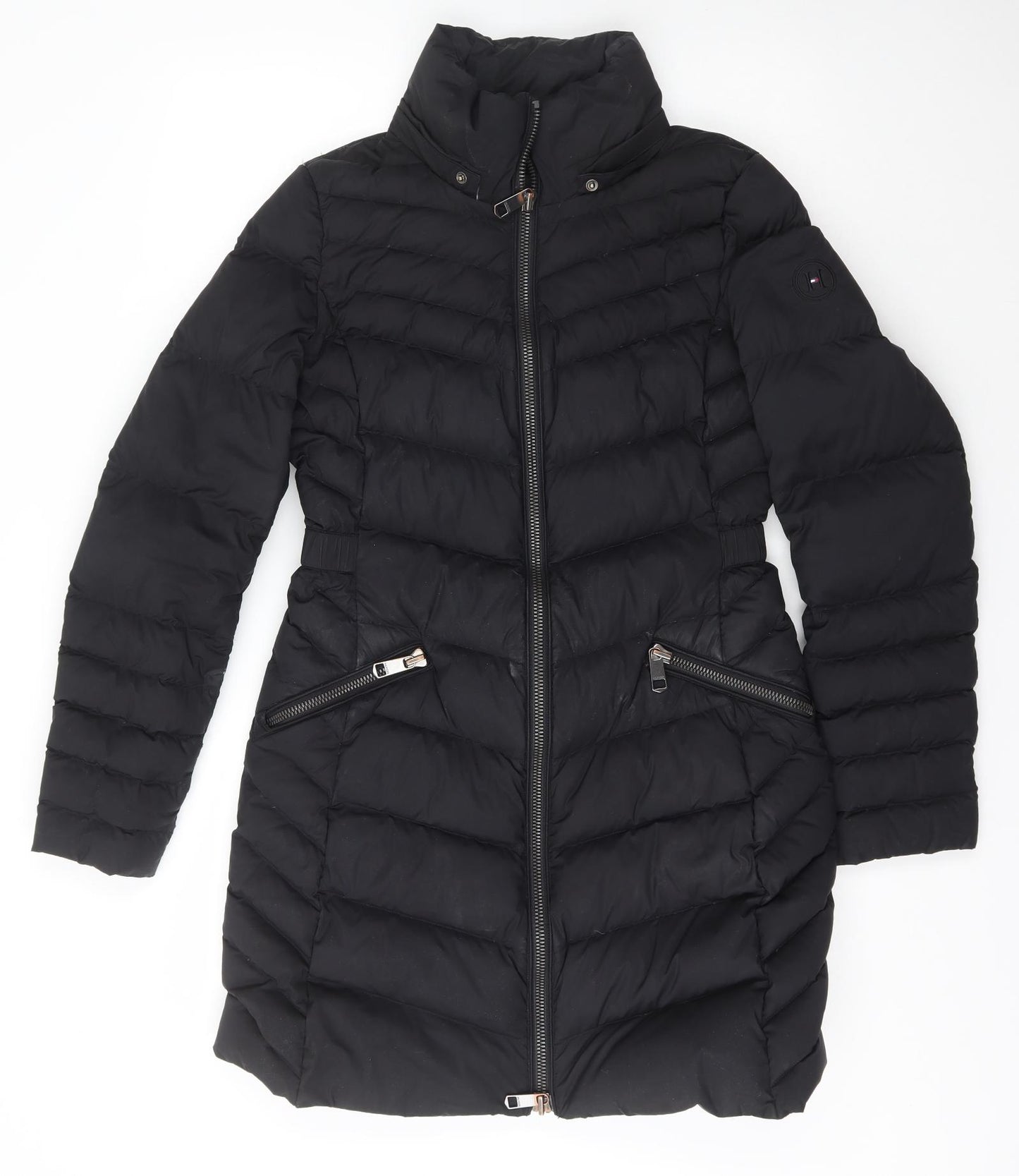 Tommy Hilfiger Womens Black   Puffer Jacket Coat Size S  Zip