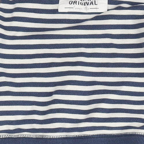 name it Boys Blue Striped Cotton Pullover Jumper Size 9-12 Months  Pullover