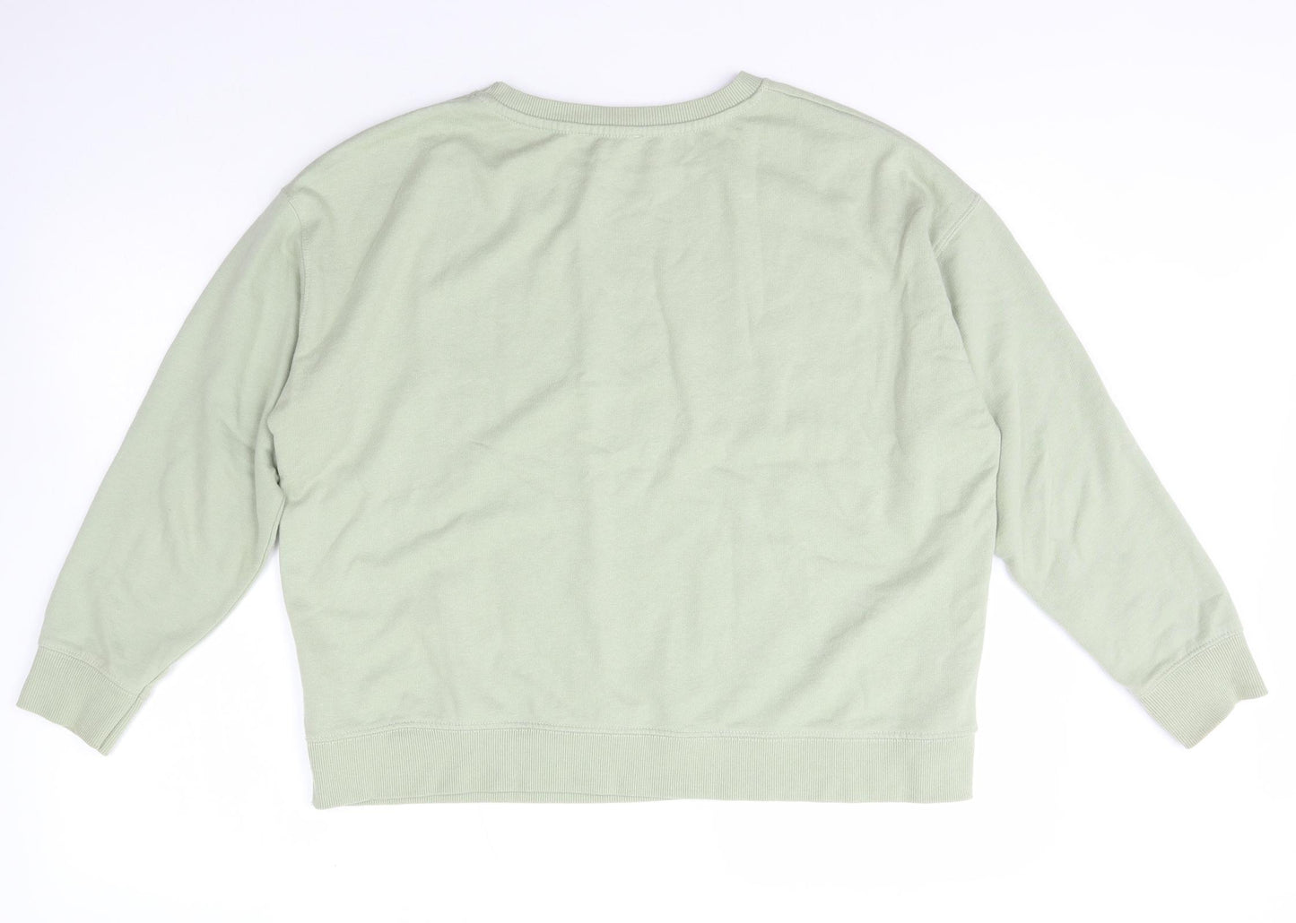 New Look Womens Green  Cotton Pullover Hoodie Size M  Pullover