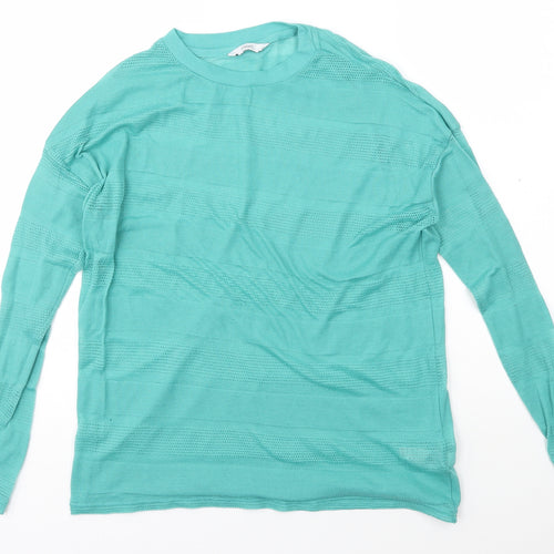 NEXT Womens Green Crew Neck  Polyester Pullover Jumper Size 10