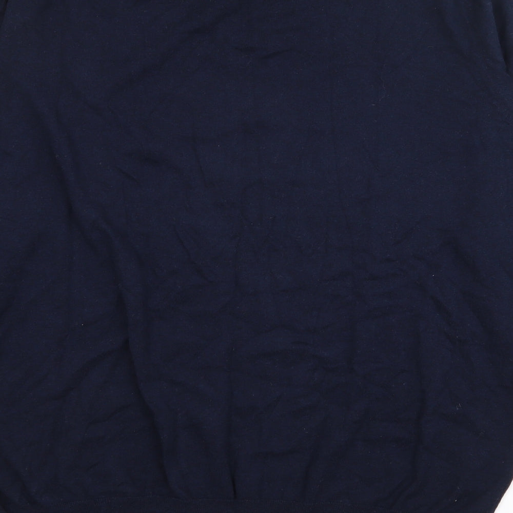 Blue Harbour Mens Blue Crew Neck  Cotton Pullover Jumper Size 2XL