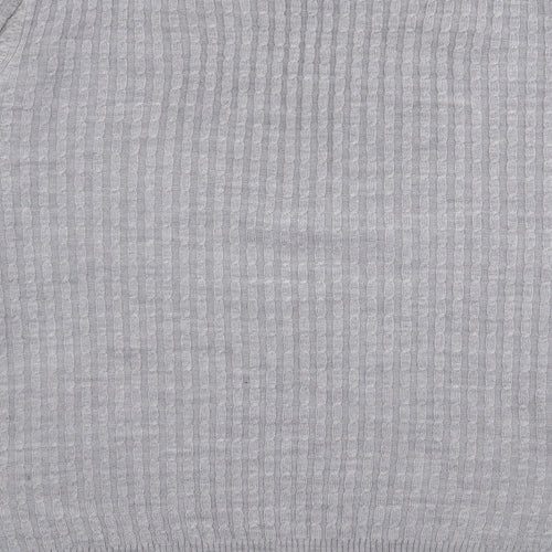 Papaya Womens Grey V-Neck  Acrylic Pullover Jumper Size 16