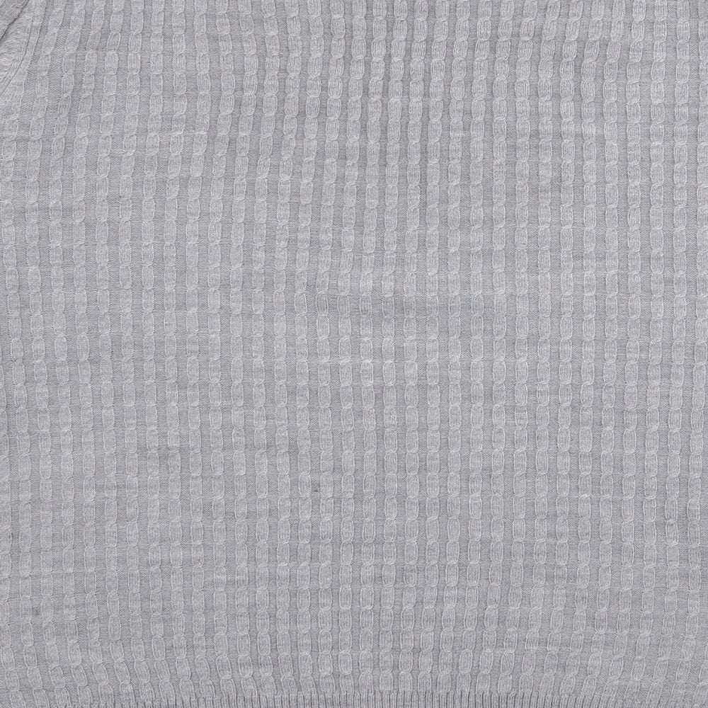 Papaya Womens Grey V-Neck  Acrylic Pullover Jumper Size 16