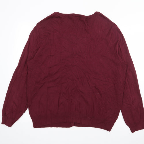 George Womens Purple Crew Neck  Viscose Cardigan Jumper Size 20