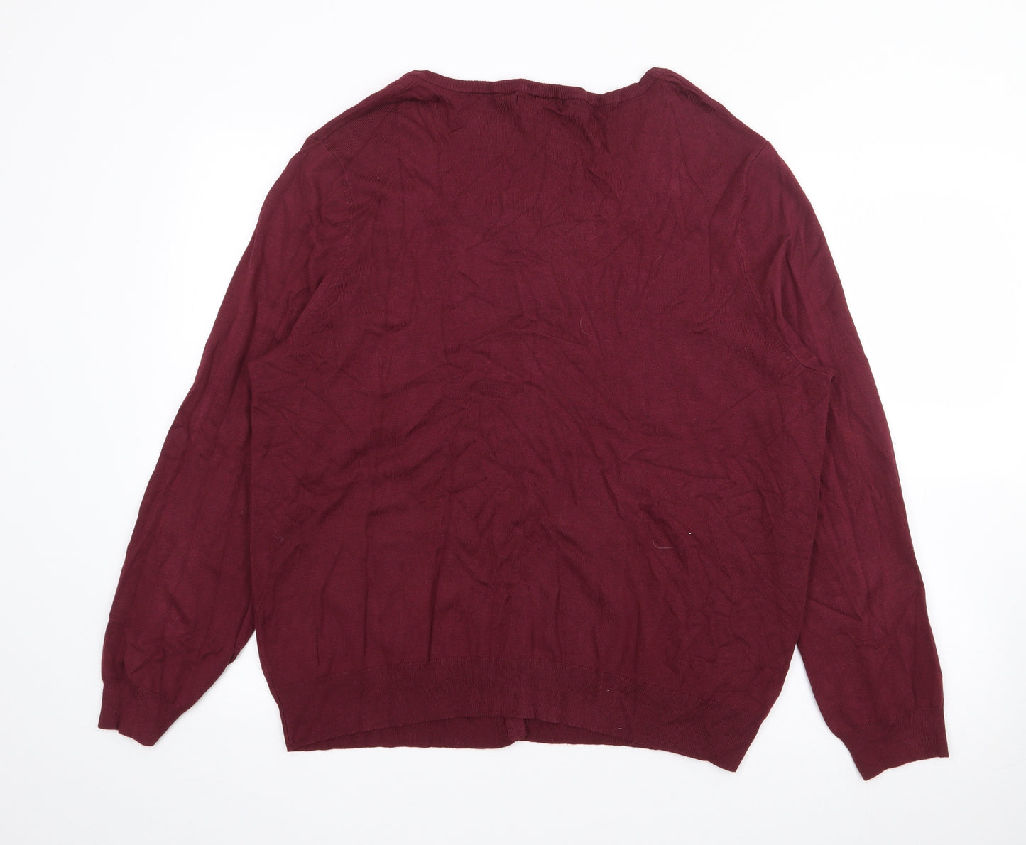 George Womens Purple Crew Neck  Viscose Cardigan Jumper Size 20