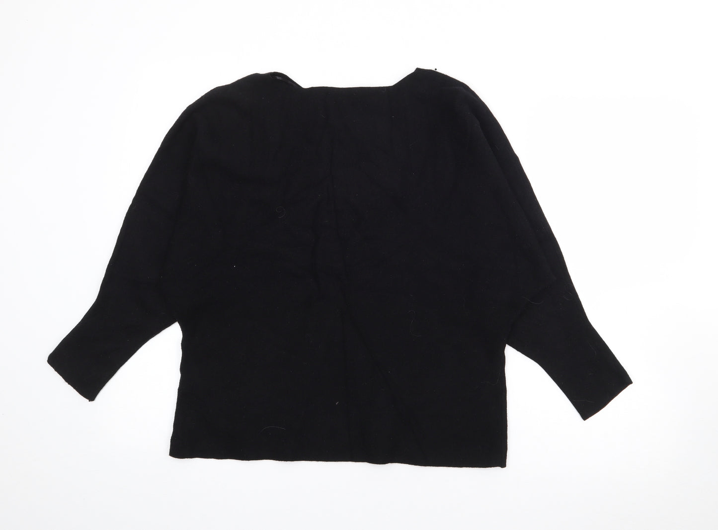 New Look Womens Black Boat Neck  Viscose Pullover Jumper Size L
