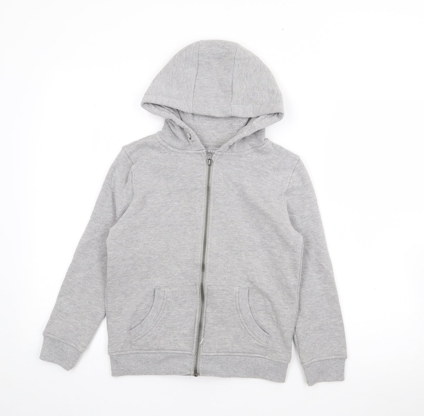 Primark Boys Grey  Cotton Full Zip Hoodie Size 8-9 Years  Zip