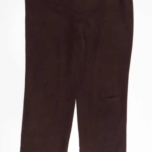 Liza Lovell Womens Brown  Polyester Trousers  Size 16 L30 in Regular