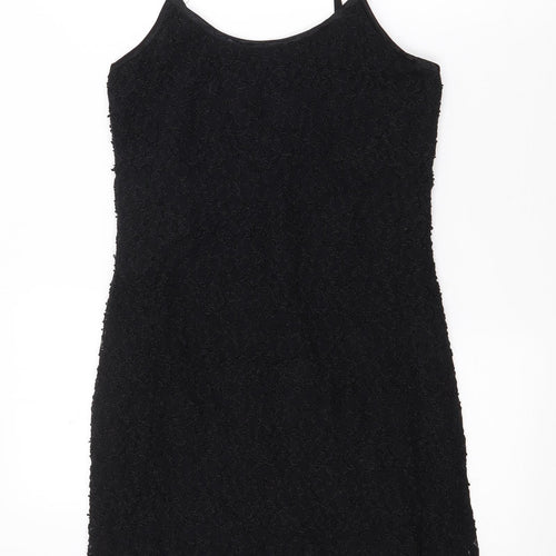 Lella Womens Black  Polyester Bodycon  Size 12  V-Neck