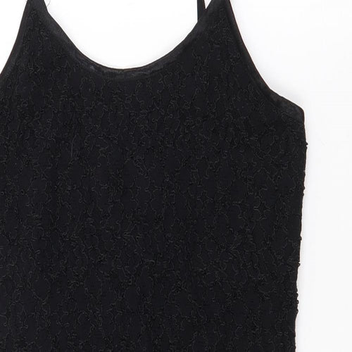 Lella Womens Black  Polyester Bodycon  Size 12  V-Neck