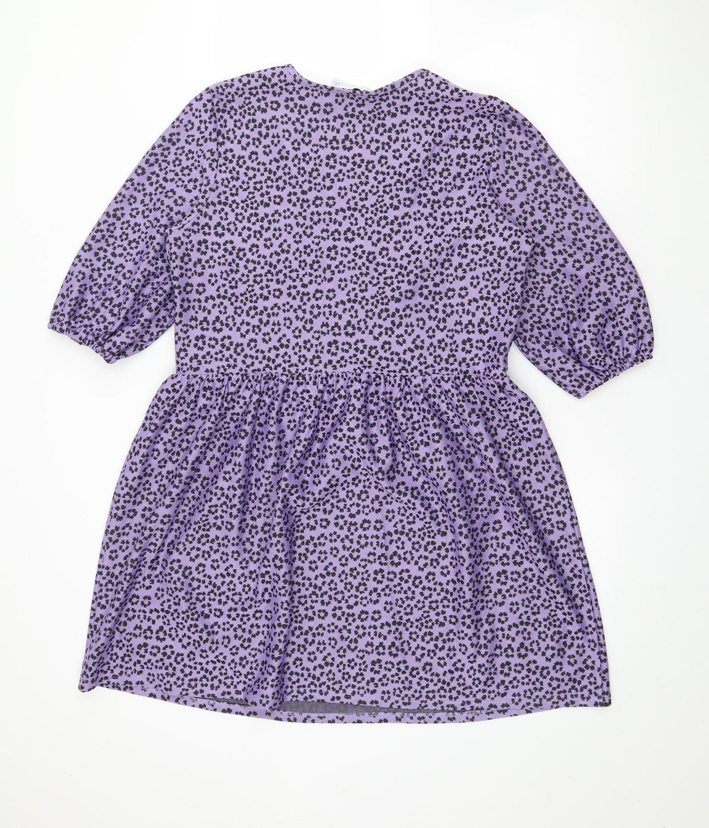 ASOS Womens Purple Animal Print Polyester Fit & Flare  Size 10  V-Neck