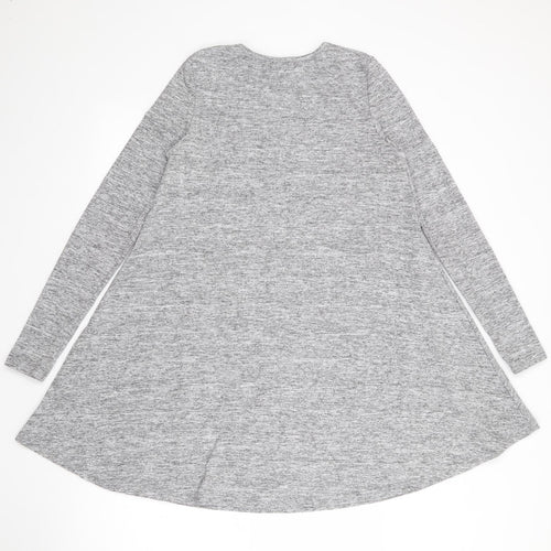 Glamorous Womens Grey  Polyester Jumper Dress  Size 8  Crew Neck