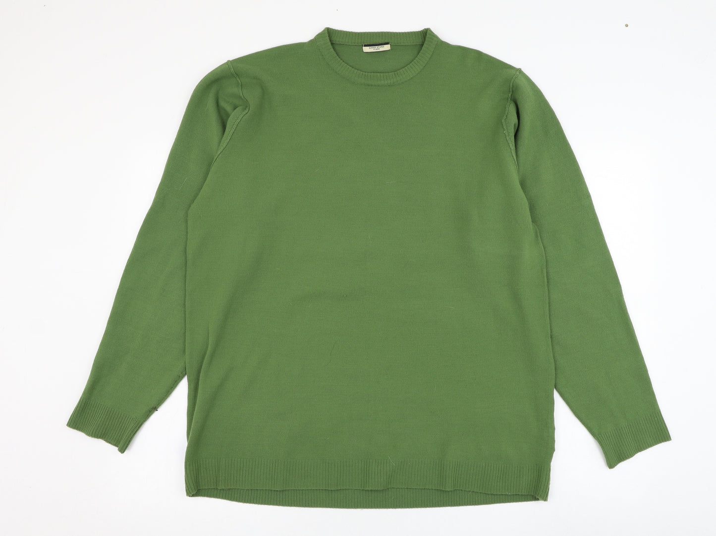 Dunnes Stores Mens Green Round Neck  Acrylic Pullover Jumper Size XL