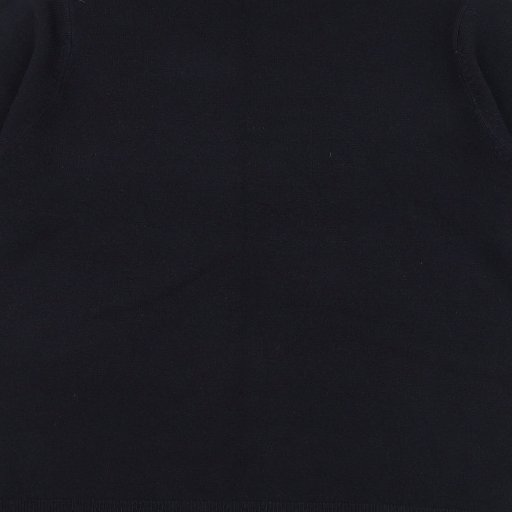 BHS Womens Black Mock Neck  Acrylic Pullover Jumper Size 12