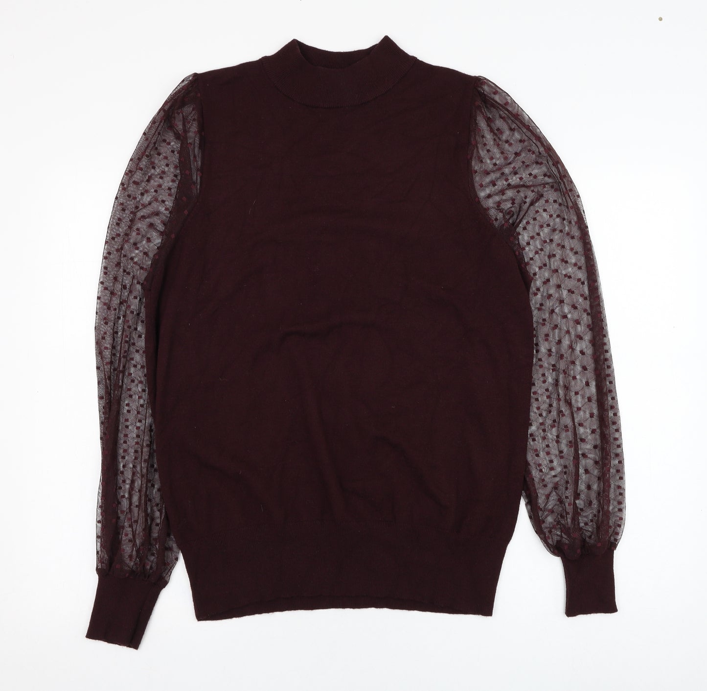 F&F Womens Purple Round Neck  Viscose Pullover Jumper Size 16