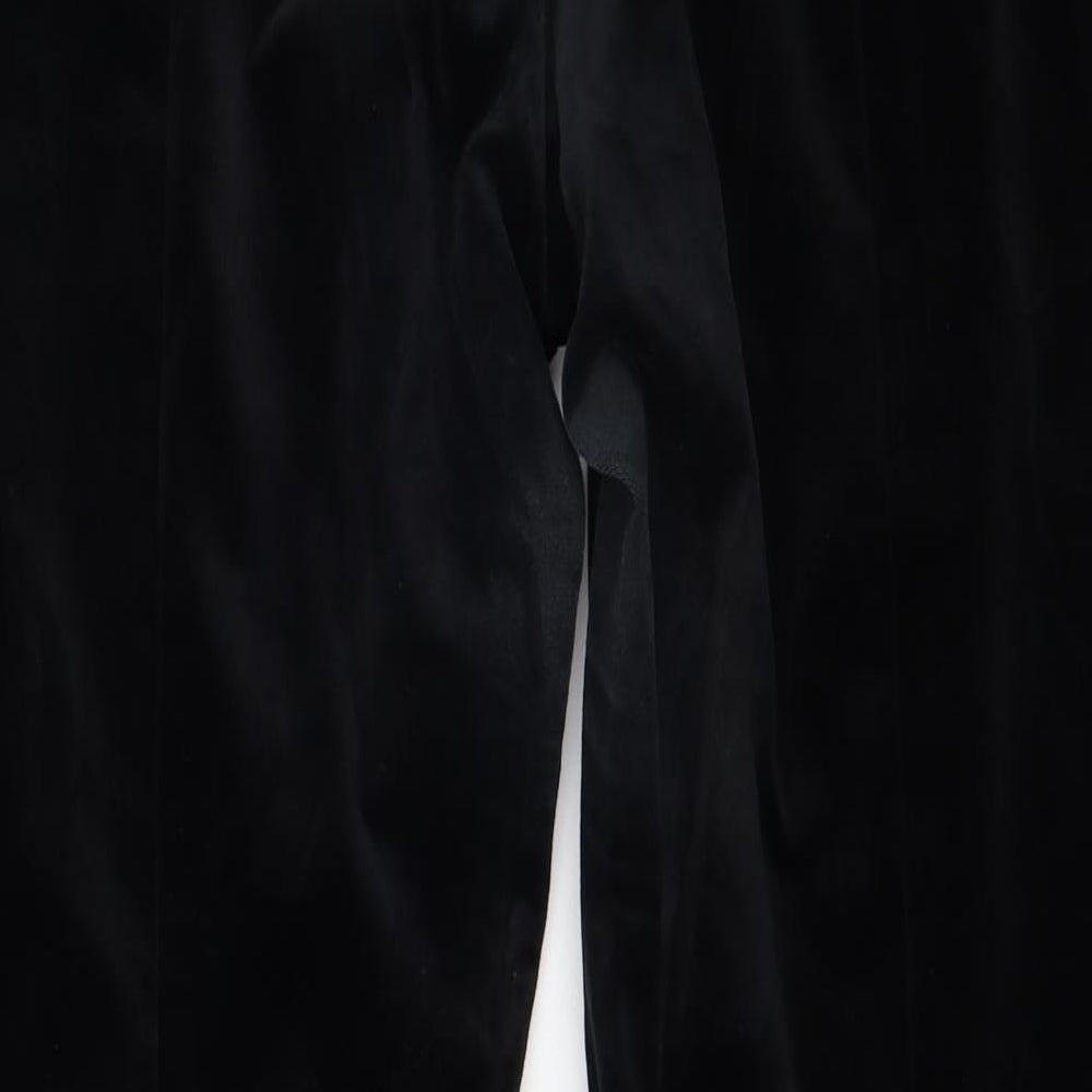 NEXT Womens Black  Cotton Trousers  Size 14 L29 in Regular Zip