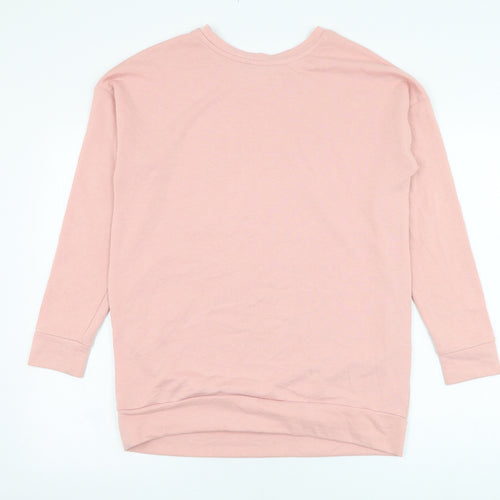 Peacocks Womens Pink  Polyester Pullover Sweatshirt Size 10  Pullover - Heart