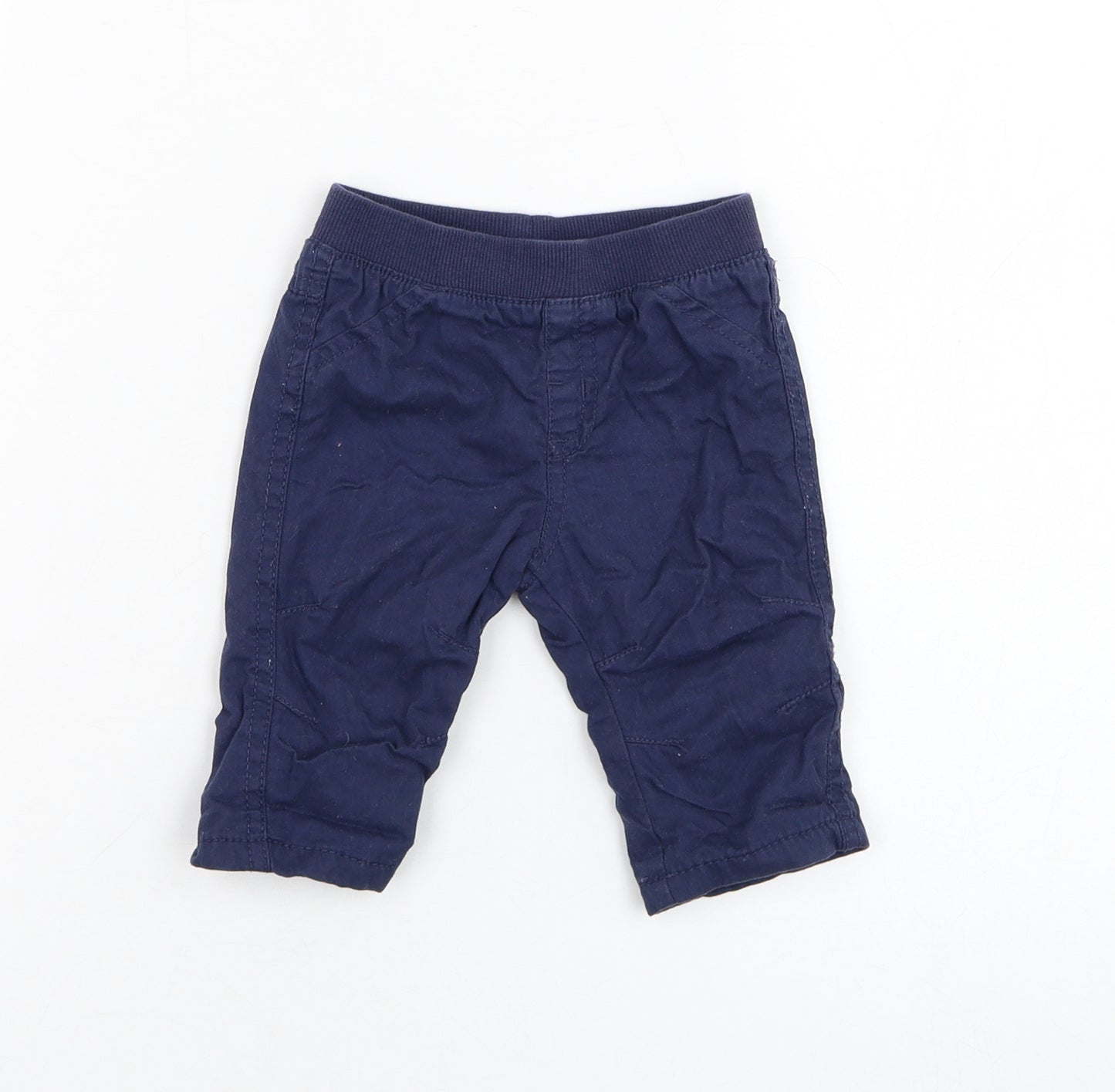 Matalan Boys Blue  Cotton Jogger Trousers Size 6-9 Months  Pullover