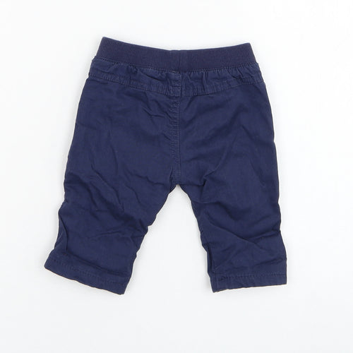 Matalan Boys Blue  Cotton Jogger Trousers Size 6-9 Months  Pullover