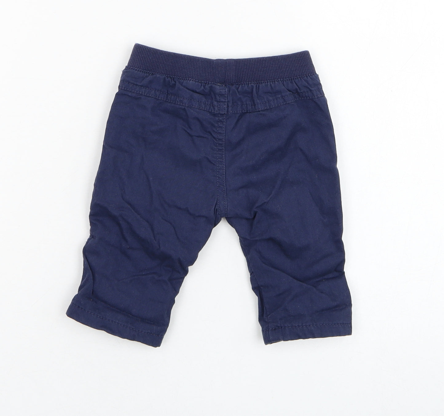 Matalan Boys Blue  Cotton Jogger Trousers Size 6-9 Months  Pullover