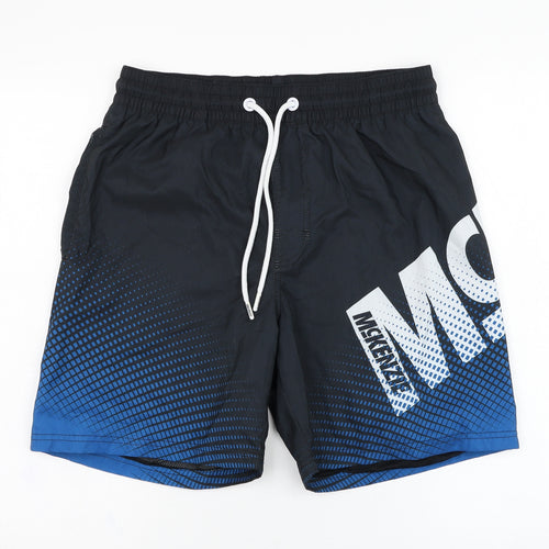 McKenzie Mens Black  Polyester Sweat Shorts Size M L7 in Regular  - Swimwear
