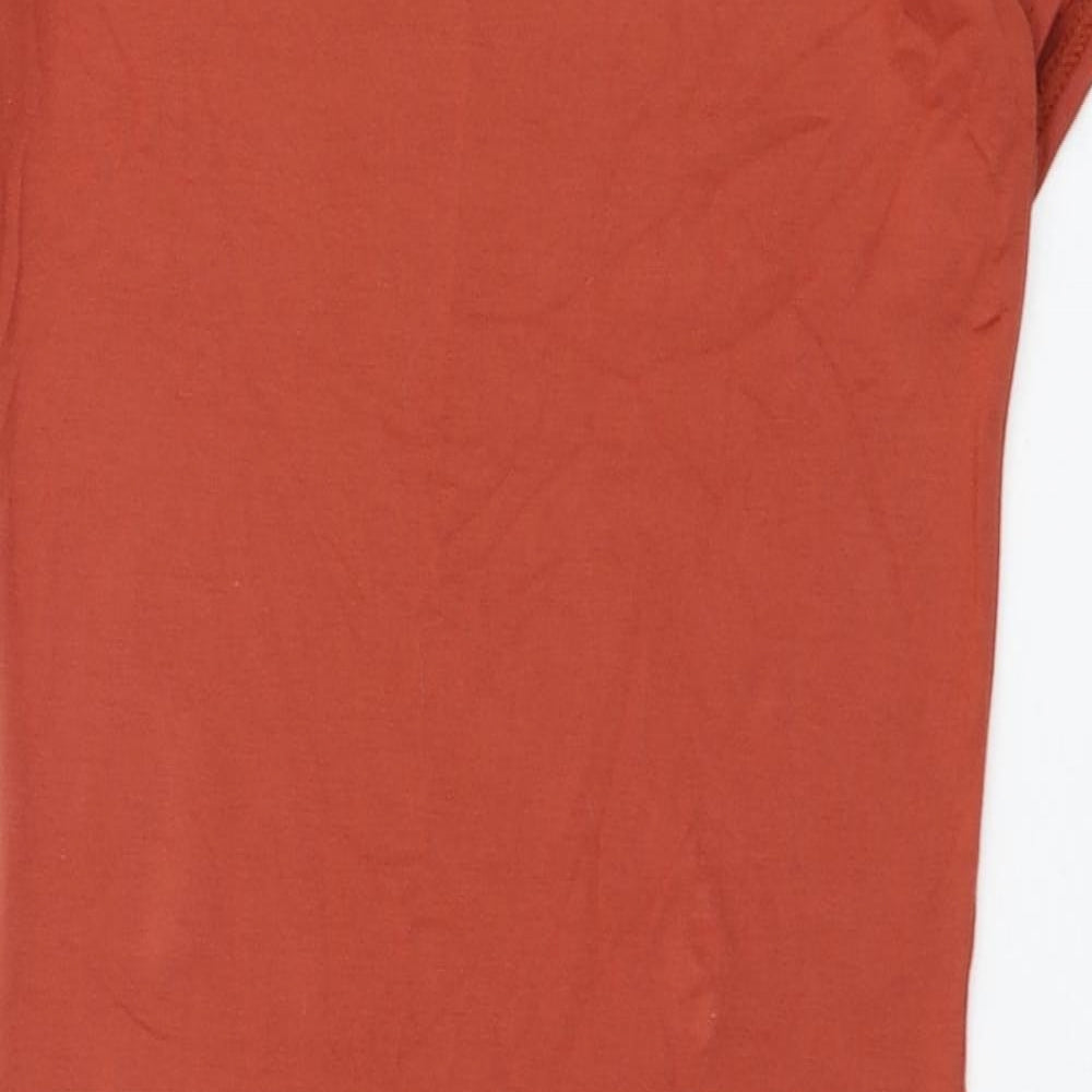 Signature Womens Red  Viscose T-Shirt Dress  Size 8  Round Neck Pullover