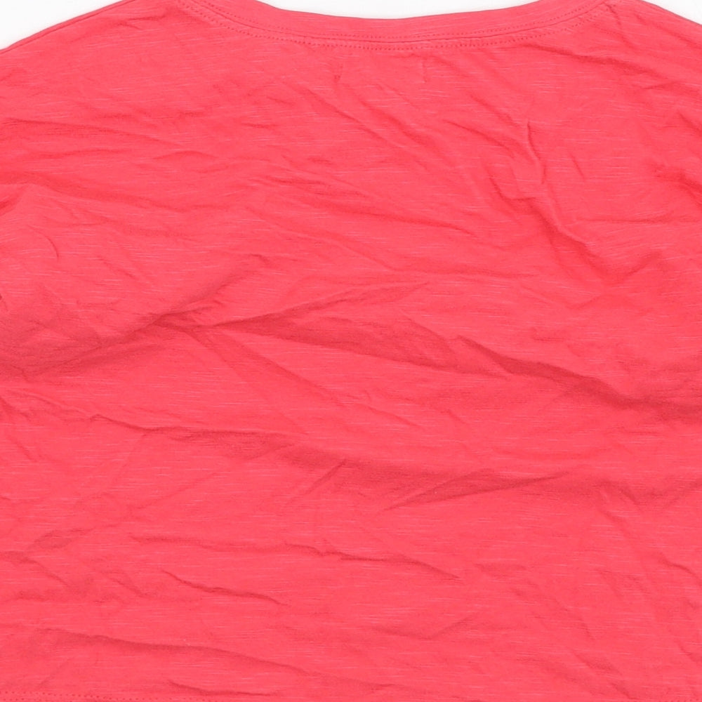NEXT Girls Pink  Cotton Basic T-Shirt Size 6 Years Round Neck Pullover