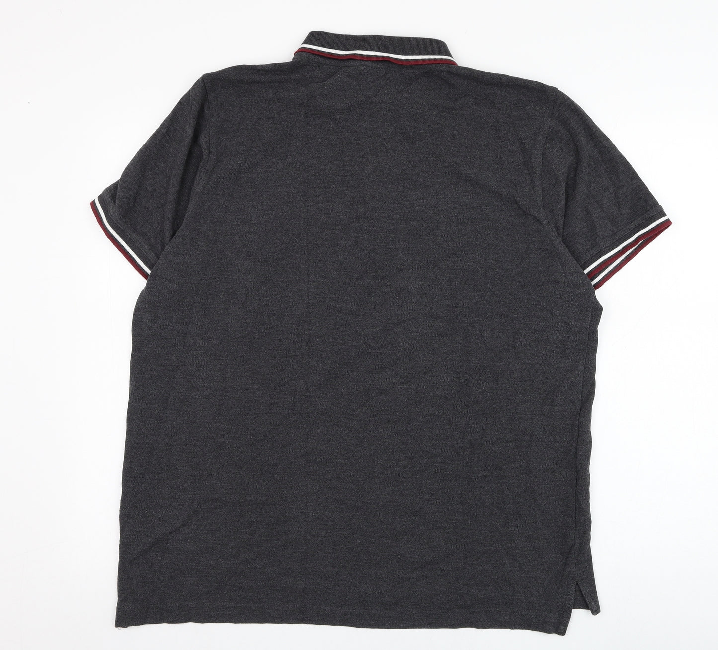 Pierre Cardin Mens Grey  Cotton  Polo Size XL Collared Pullover