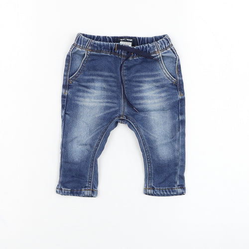 NEXT Boys Blue  Cotton Snow Pants Jeans Size 3-6 Months  Pullover