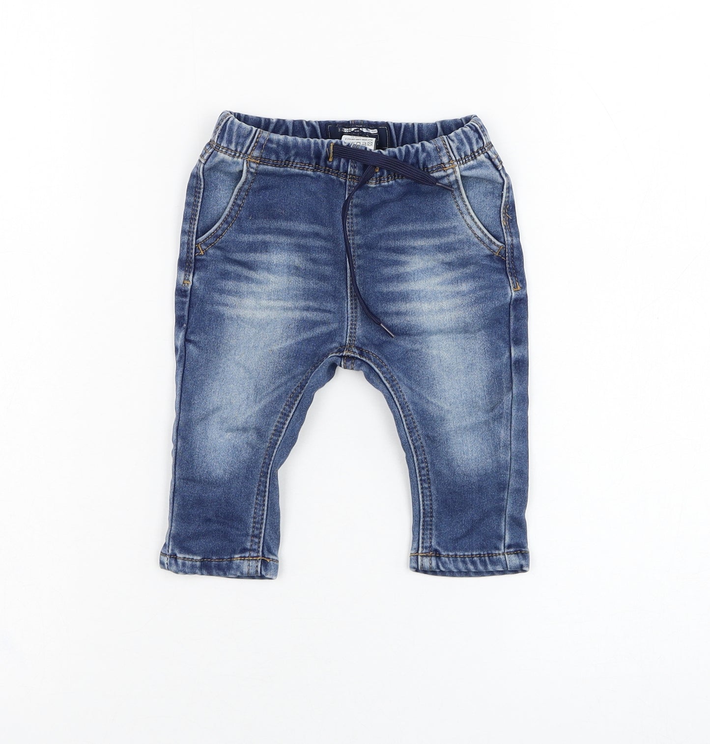 NEXT Boys Blue  Cotton Snow Pants Jeans Size 3-6 Months  Pullover