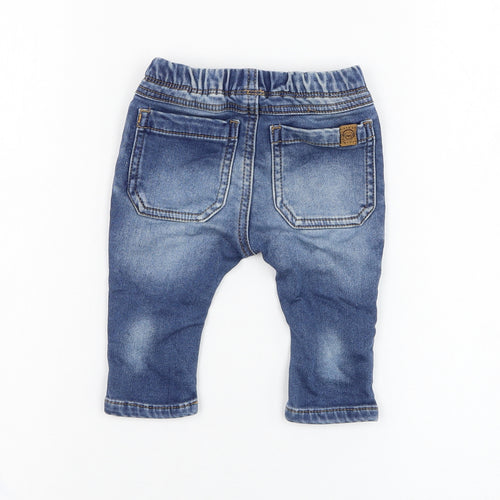 NEXT Boys Blue  Cotton Snow Pants Jeans Size 3-6 Months  Pullover