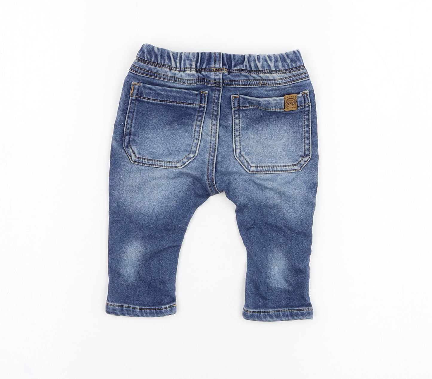 NEXT Boys Blue  Cotton Snow Pants Jeans Size 3-6 Months  Pullover