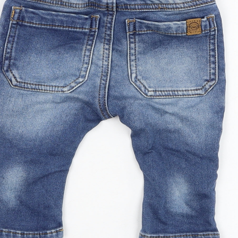 NEXT Boys Blue  Cotton Snow Pants Jeans Size 3-6 Months  Pullover