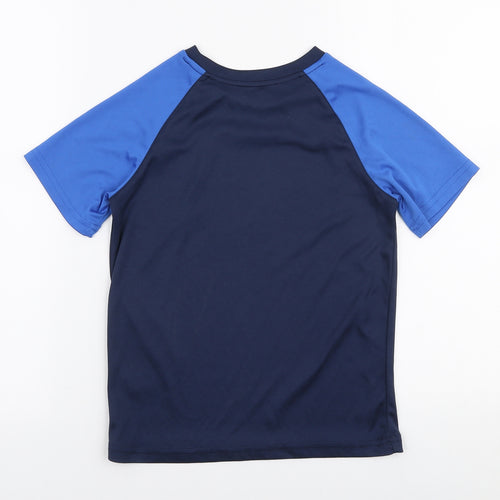 Dunnes Stores Boys Blue  Polyester Jersey T-Shirt Size 9 Years Round Neck Pullover - France