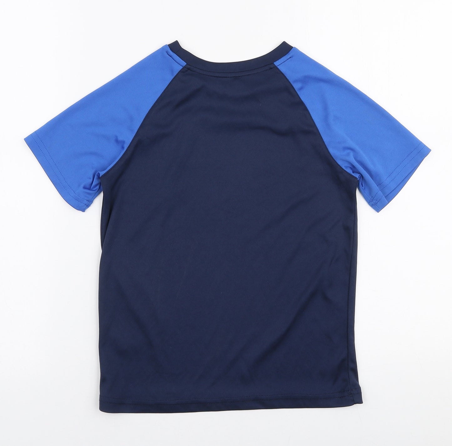 Dunnes Stores Boys Blue  Polyester Jersey T-Shirt Size 9 Years Round Neck Pullover - France