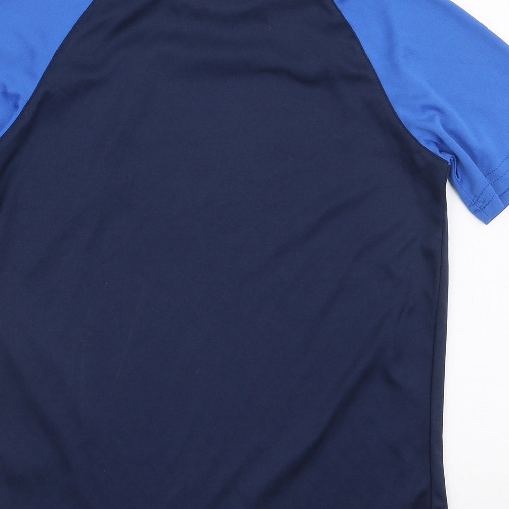 Dunnes Stores Boys Blue  Polyester Jersey T-Shirt Size 9 Years Round Neck Pullover - France