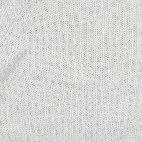 TU Womens Grey Round Neck  Acrylic Pullover Jumper Size 18