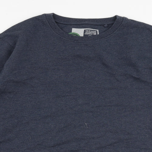 !Solid Mens Grey  Polyester Pullover Sweatshirt Size M