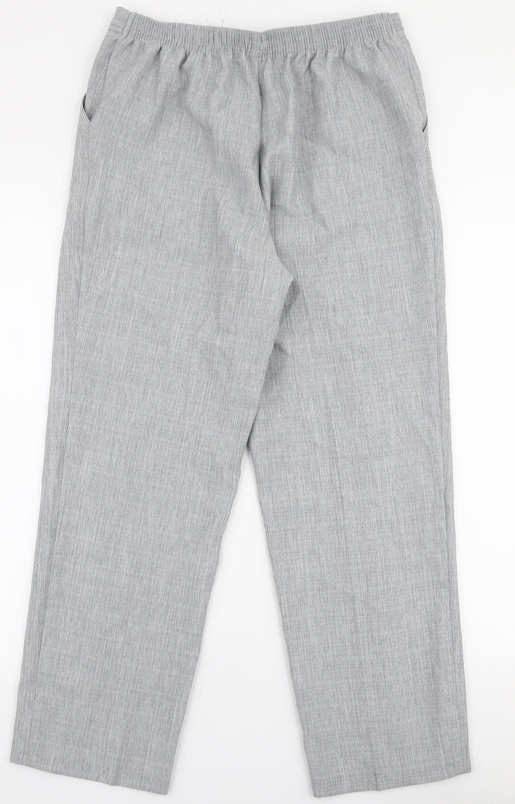 Marks and Spencer Womens Grey  Polyester Trousers  Size 12 L27 in Regular