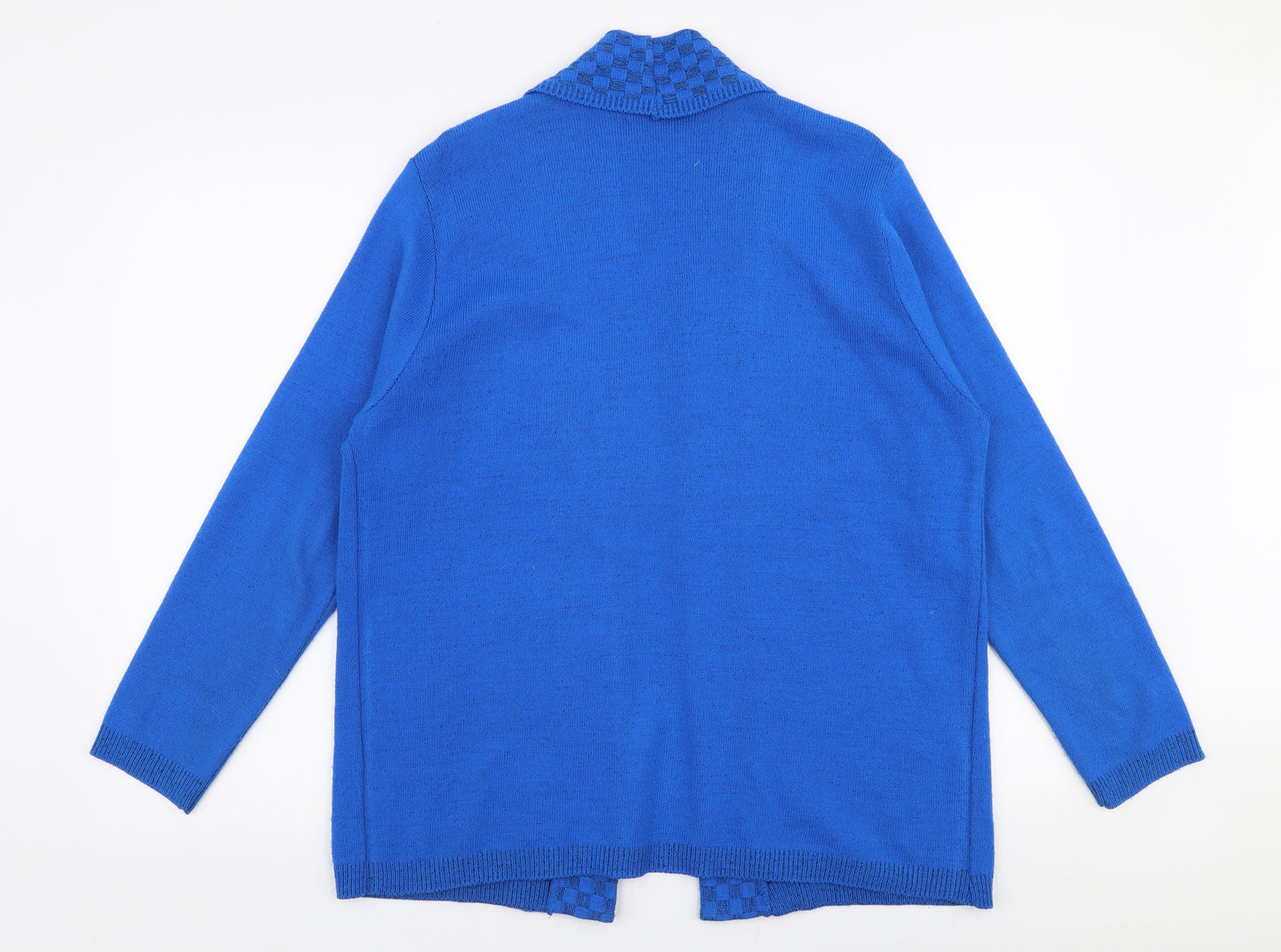 Impressions Womens Blue V-Neck  Acrylic Cardigan Jumper Size L