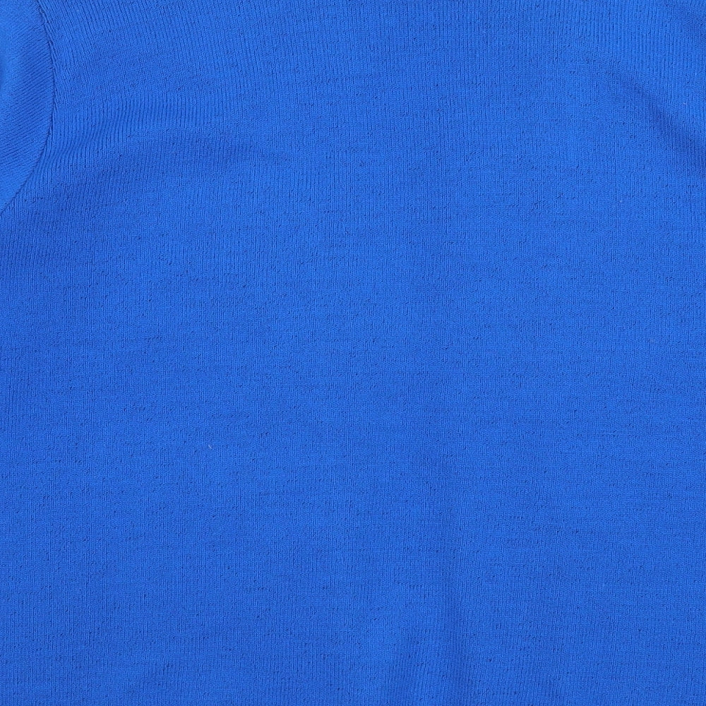 Impressions Womens Blue V-Neck  Acrylic Cardigan Jumper Size L