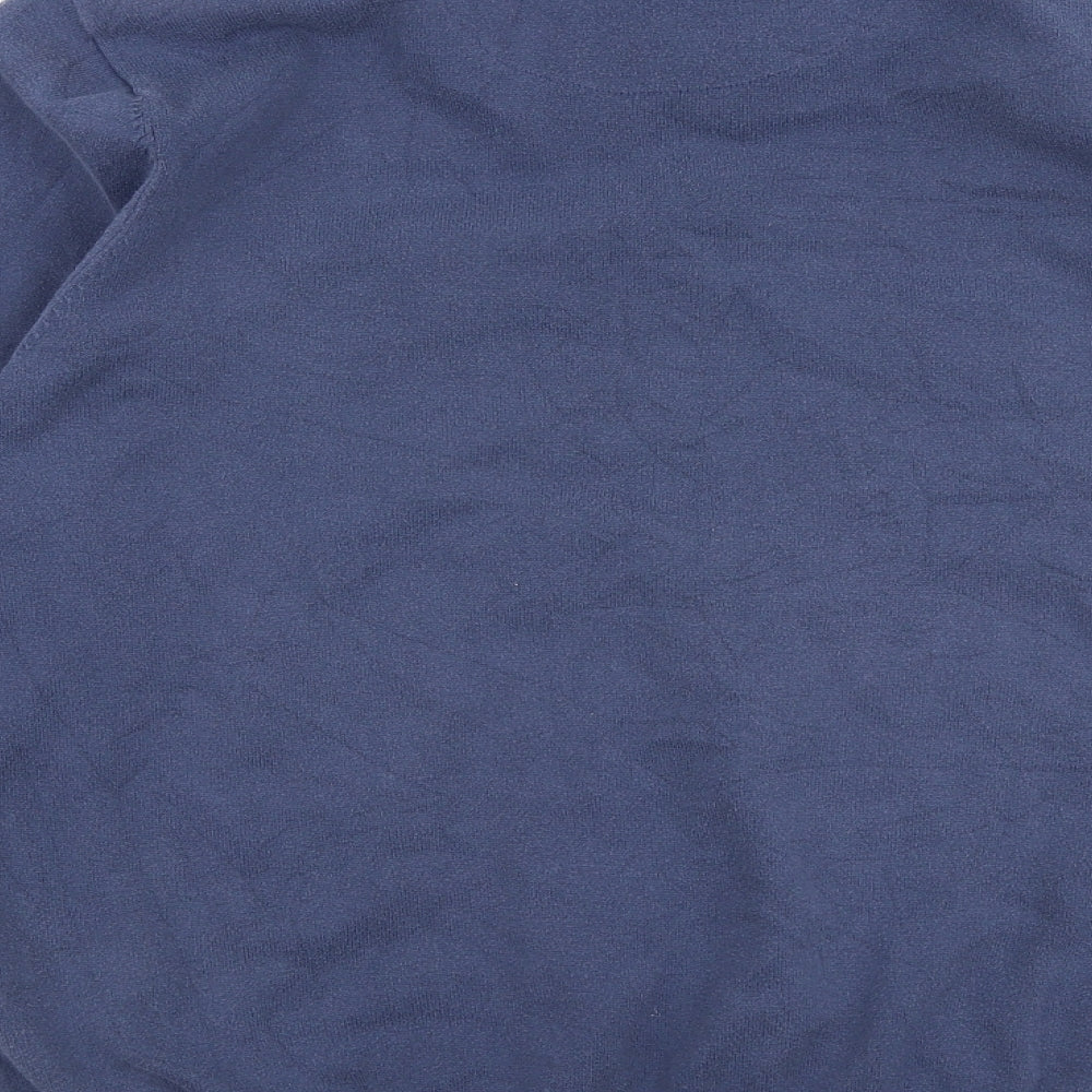 Marks and Spencer Mens Blue Collared  Cotton Pullover Jumper Size L
