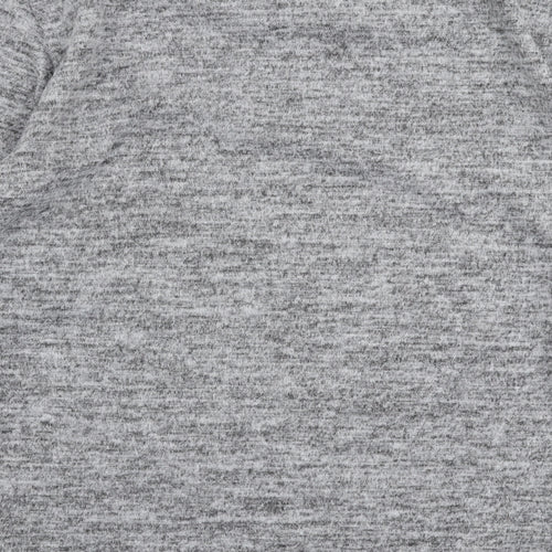 Brave Soul Mens Grey Round Neck  Polyester Pullover Jumper Size L