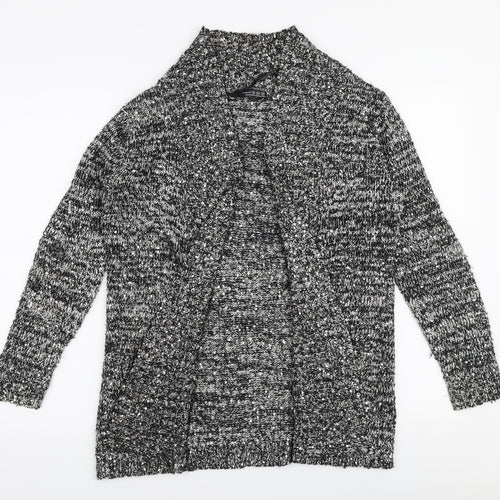Atmosphere Womens Silver V-Neck  Polyester Cardigan Jumper Size 10