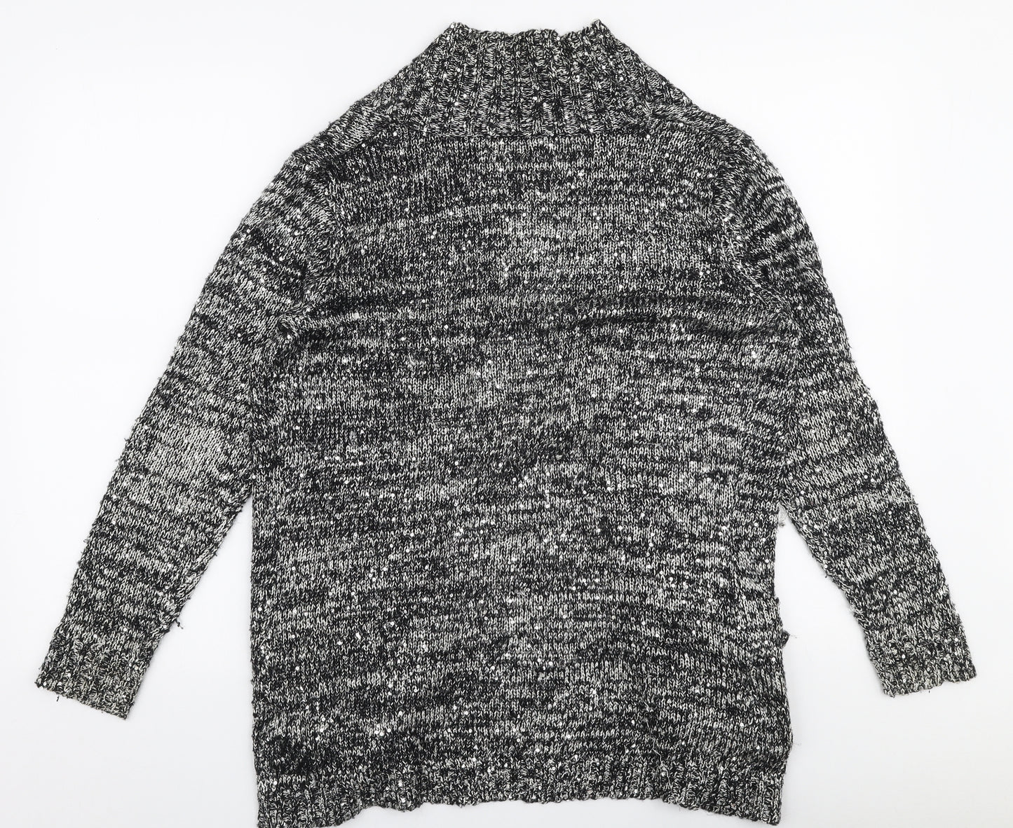 Atmosphere Womens Silver V-Neck  Polyester Cardigan Jumper Size 10