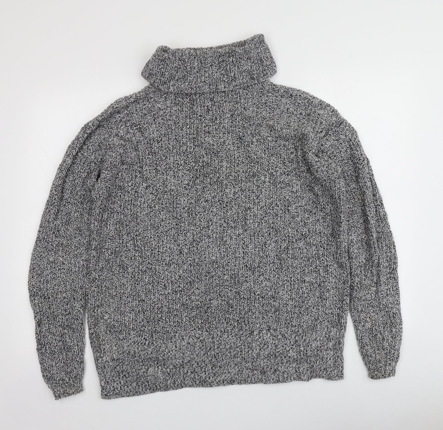 NEXT Womens Grey Roll Neck  Cotton Pullover Jumper Size S
