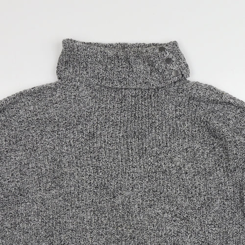 NEXT Womens Grey Roll Neck  Cotton Pullover Jumper Size S