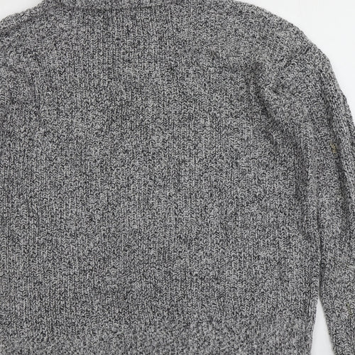 NEXT Womens Grey Roll Neck  Cotton Pullover Jumper Size S