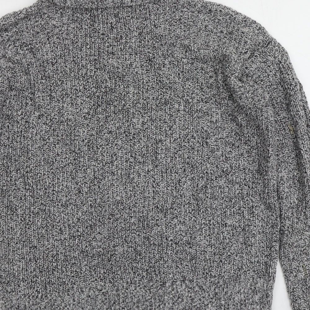 NEXT Womens Grey Roll Neck  Cotton Pullover Jumper Size S